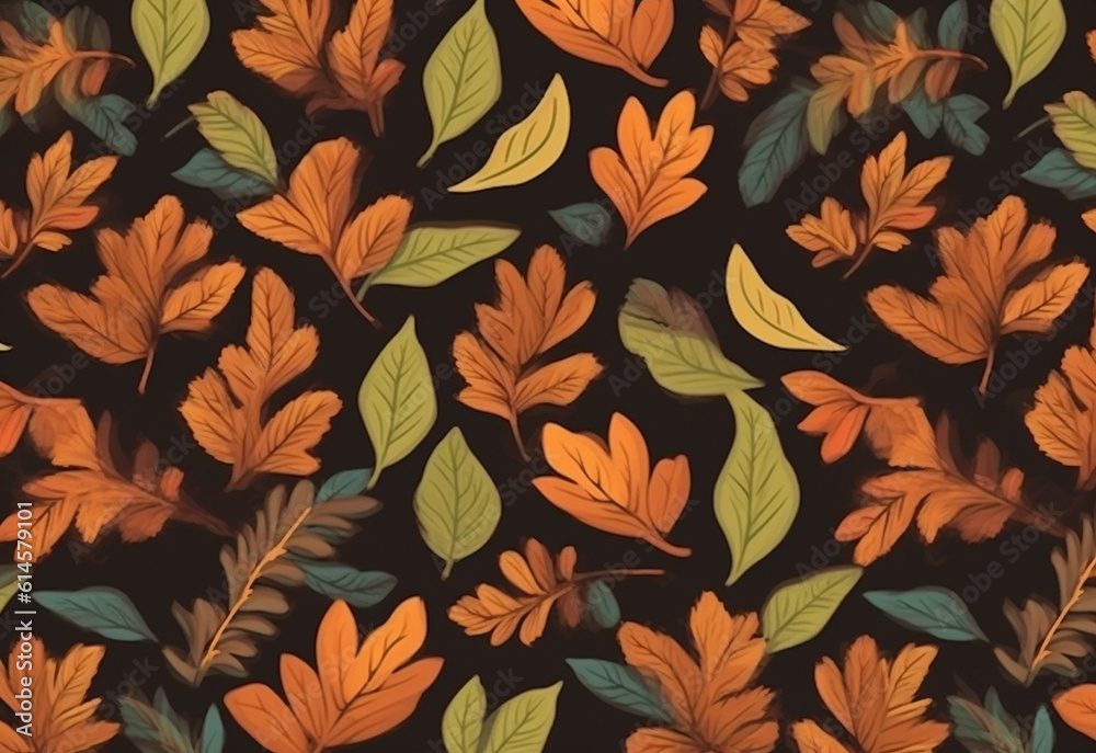 autumn leaves seamless pattern autumn leaves seamless pattern
