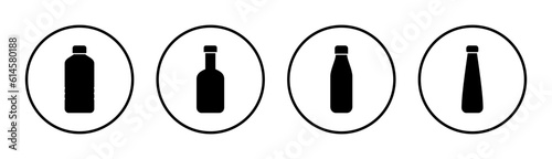 Bottle icon set illustration. bottle sign and symbol
