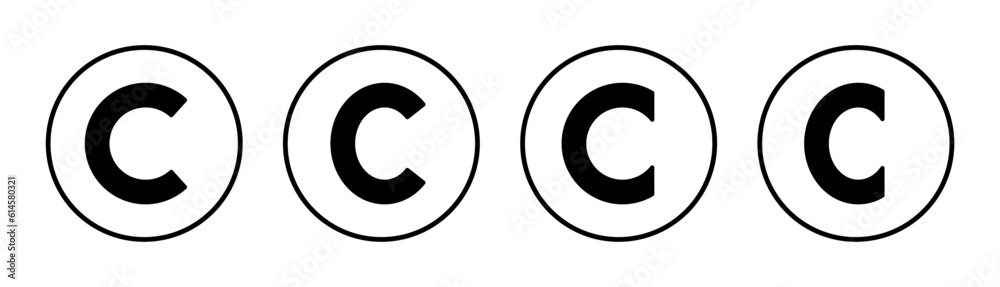 Copyright icon set illustration. copyright sign and symbol Copyright icon set illustration. copyright sign and symbol