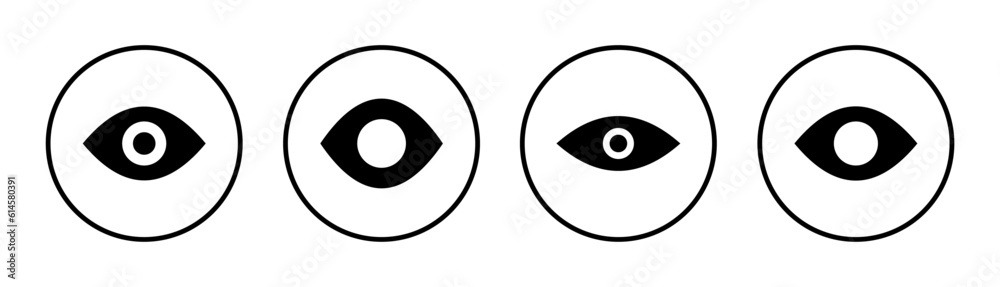 Eye icon set illustration. Eye sign and symbol. Look and Vision icon. Eye icon set illustration. Eye sign and symbol. Look and Vision icon.