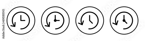 History icon set  illustration. recent event history sign and symbol