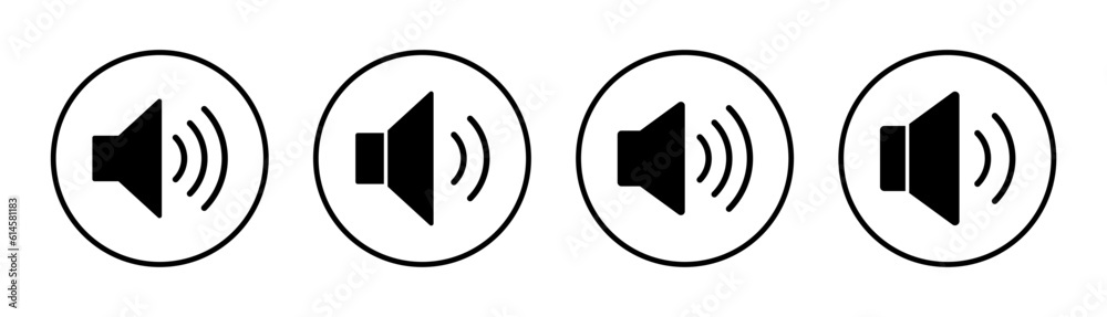Speaker icon set illustration. volume sign and symbol. loudspeaker icon. sound symbol Speaker icon set illustration. volume sign and symbol. loudspeaker icon. sound symbol