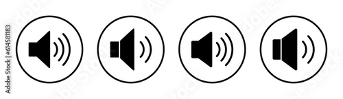 Speaker icon set illustration. volume sign and symbol. loudspeaker icon. sound symbol