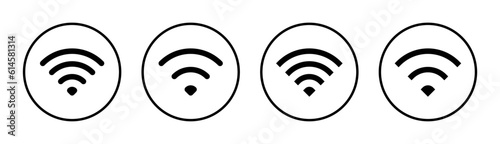 Wifi icon set illustration. signal sign and symbol. Wireless  icon