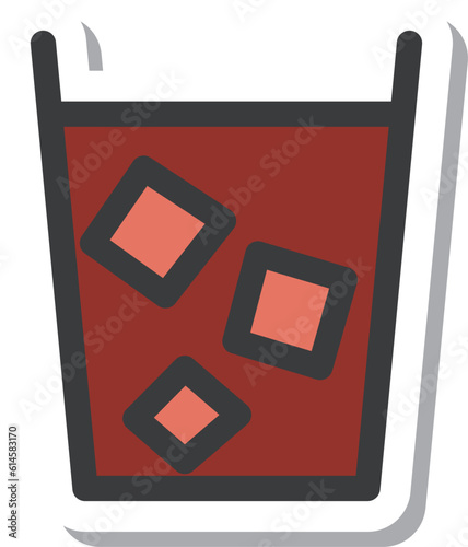 ミニミニステッカー風飲食物イラスト　飲み物
