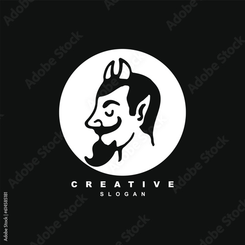 Vintage vampire Nosferatu character logo vector art illustration