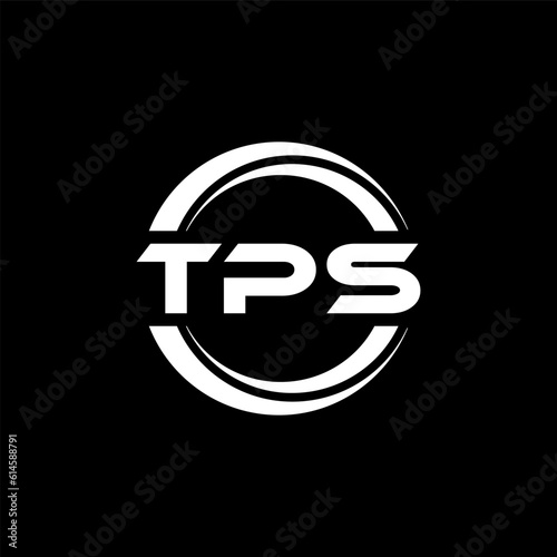 TPS letter logo design with black background in illustrator, vector logo modern alphabet font overlap style. calligraphy designs for logo, Poster, Invitation, etc. photo