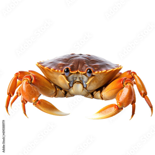 crab isolated on a transparent background, generative ai