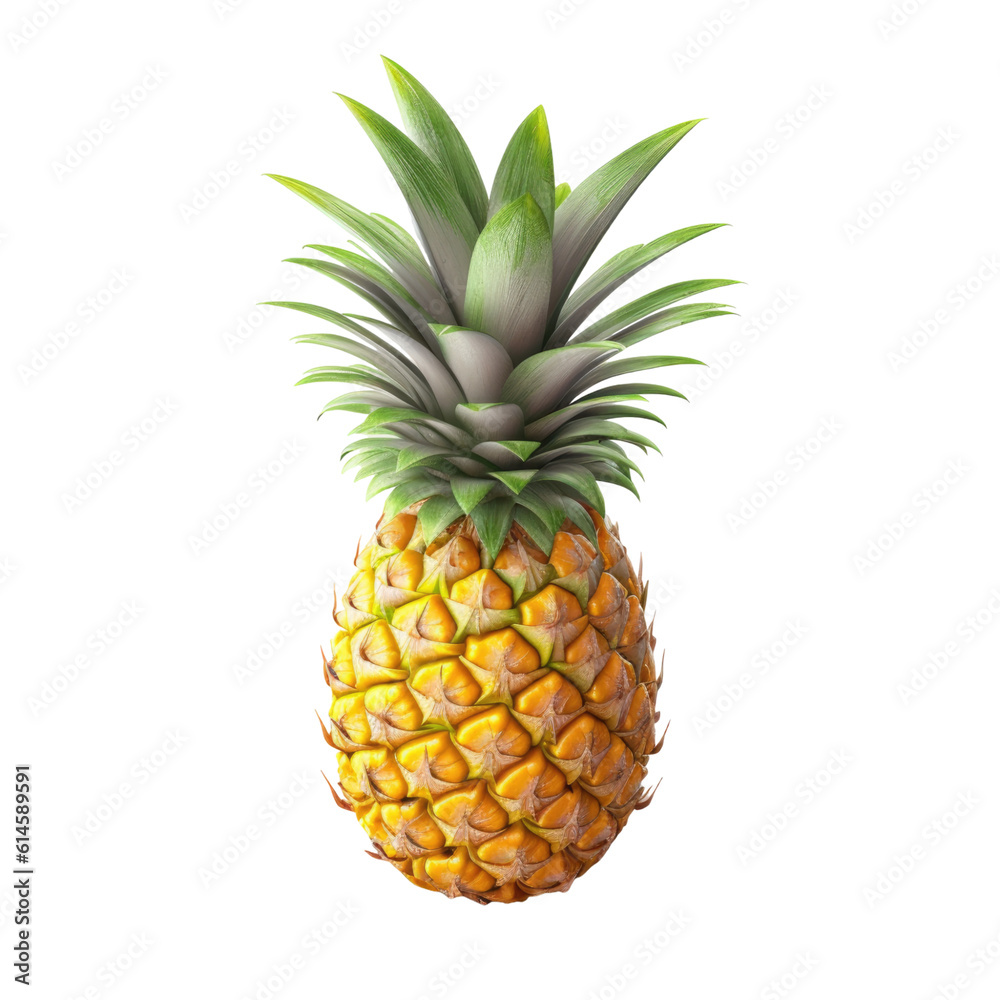 Fototapeta premium pineapple isolated on a transparent background, generative ai