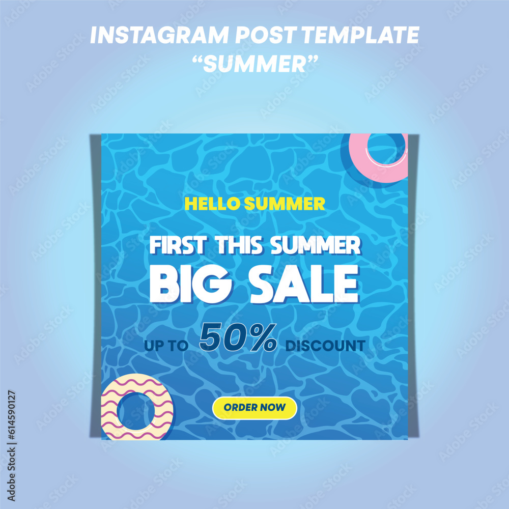 Instagram feed summer template big sale