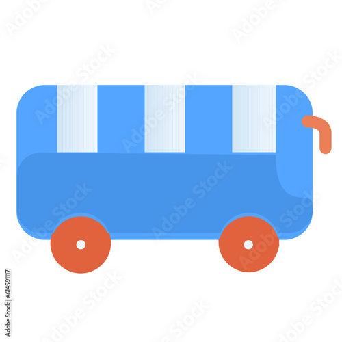 Bus Icon: A graphical representation symbolizing a bus, commonly used to represent public transportation services