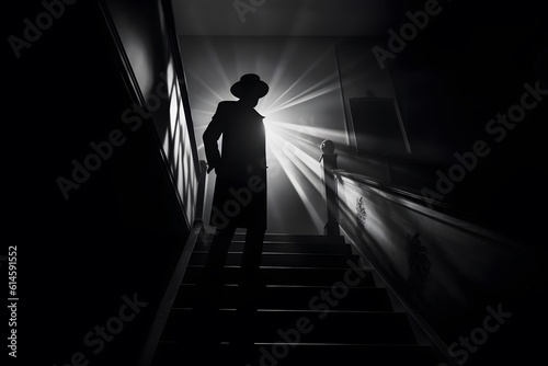 A sly thief s figure might be seen lurking in the darkness.. Generative AI