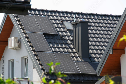 Installing a Solar Cell on a Roof.
