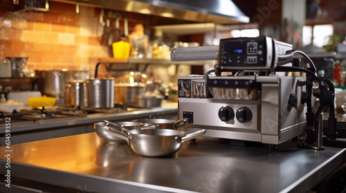 cooking ware in modern kitchen interior