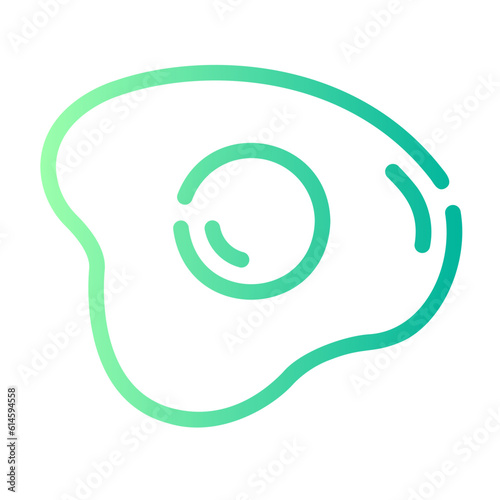 fried egg Line Gradient Icon