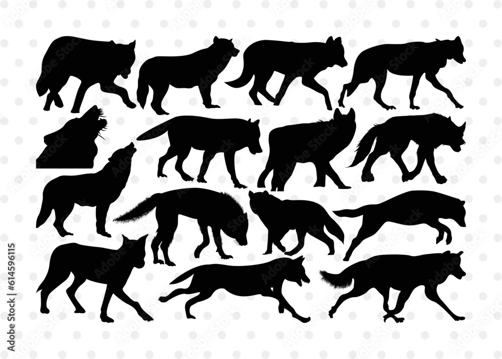 Wolf Silhouette, Wolf SVG, Growling Wolf Svg, Howling Wolf Svg, Wolf Head Svg, Wolves Svg, Wolf Bundle, SB00332