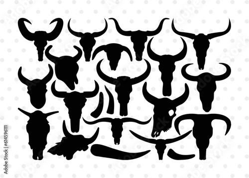 Skull Bull Silhouette, Skull Bull SVG, Bull Skull Svg, Bull Head Svg, Buffalo Skull Svg, Bull Horns Svg, Skull Bull Bundle, SB00320