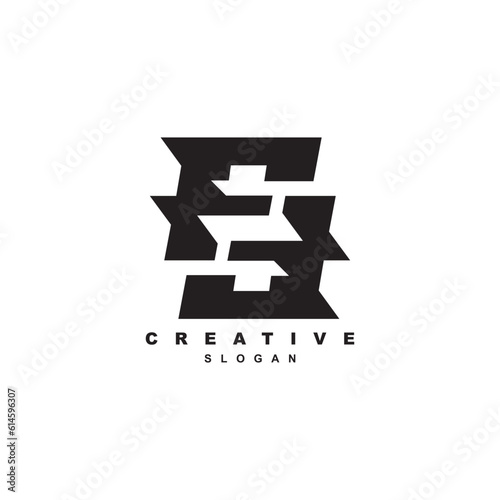 Abstract letter FF logo design for your brand or business