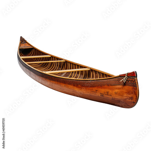 Tableau sur toile canoe isolated on a transparent background, generative ai