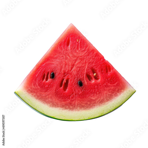 watermelon slice isolated on a transparent background, generative ai