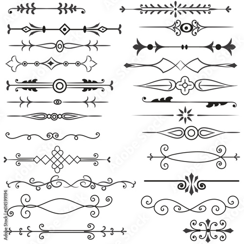 Vector illustration graphic elements for design, Swirl elements decorative illustration