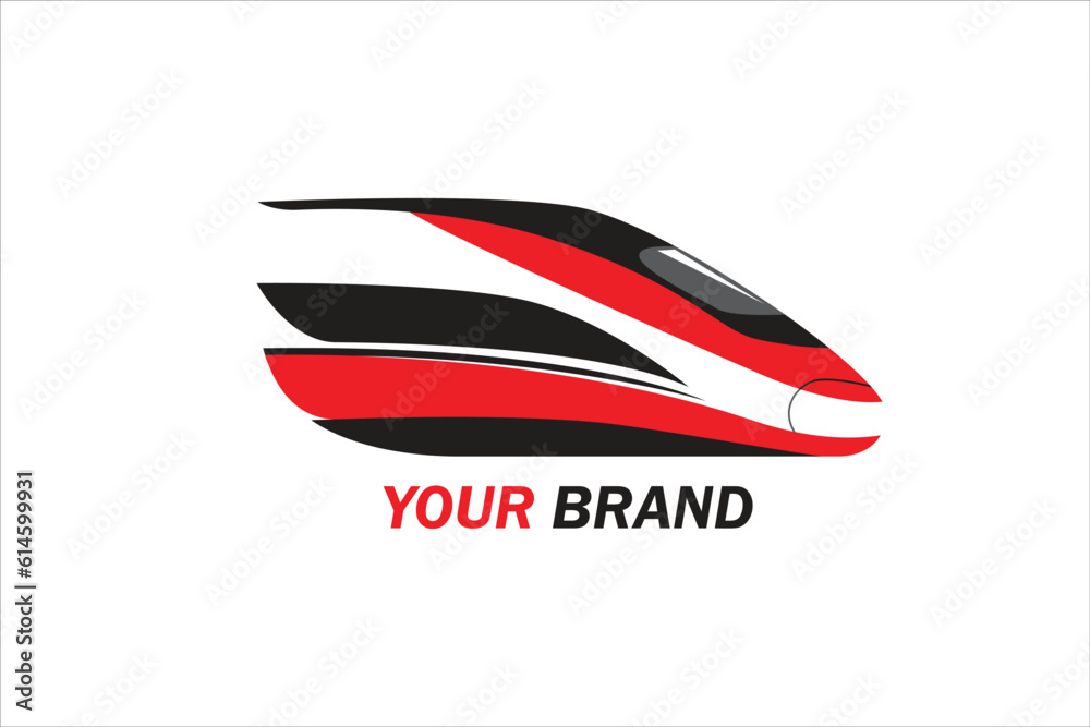Fast train logo vector illustration