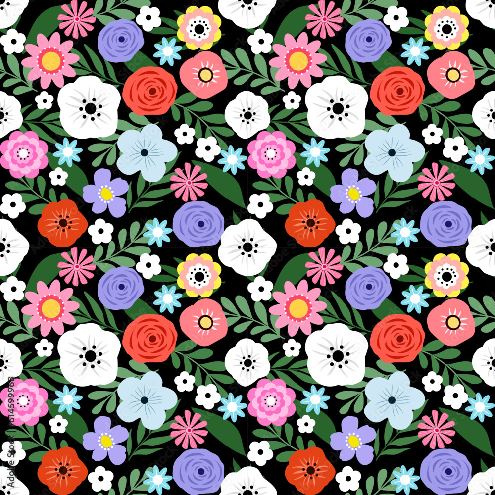 seamless pattern with flowers seamless pattern with flowers