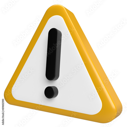 exclamation mark sign 3d illustration