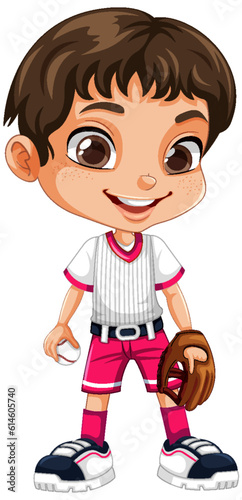 Boy Wearing Baseball Gloves