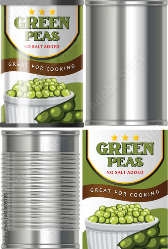 Green peas canned food