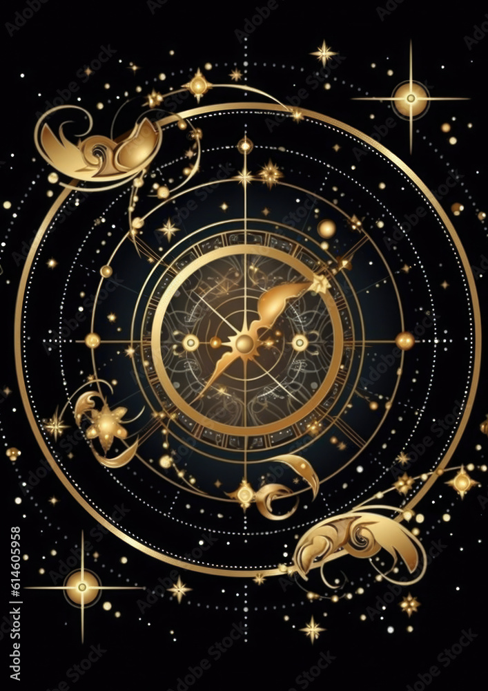 Cancer constellation zodiac sign astrological background. The cancer horoscope sign. Astrology theme.