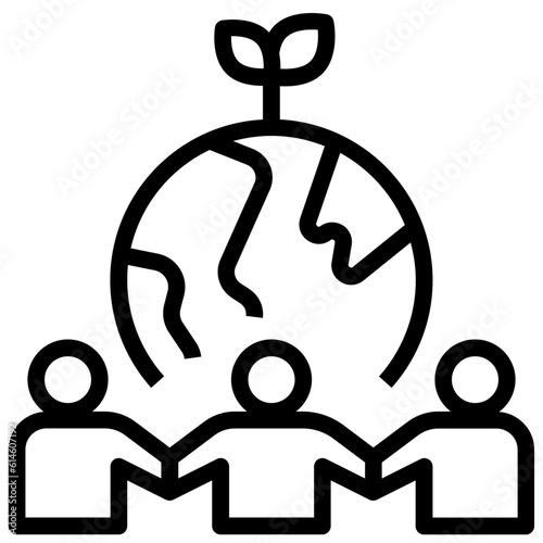 environmental protection outline style icon