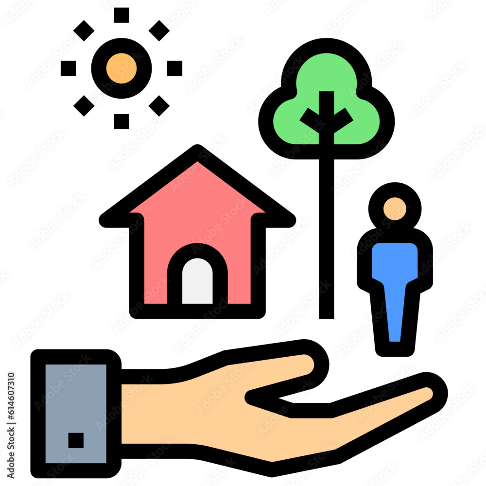 ecosystem filled outline style icon ecosystem filled outline style icon