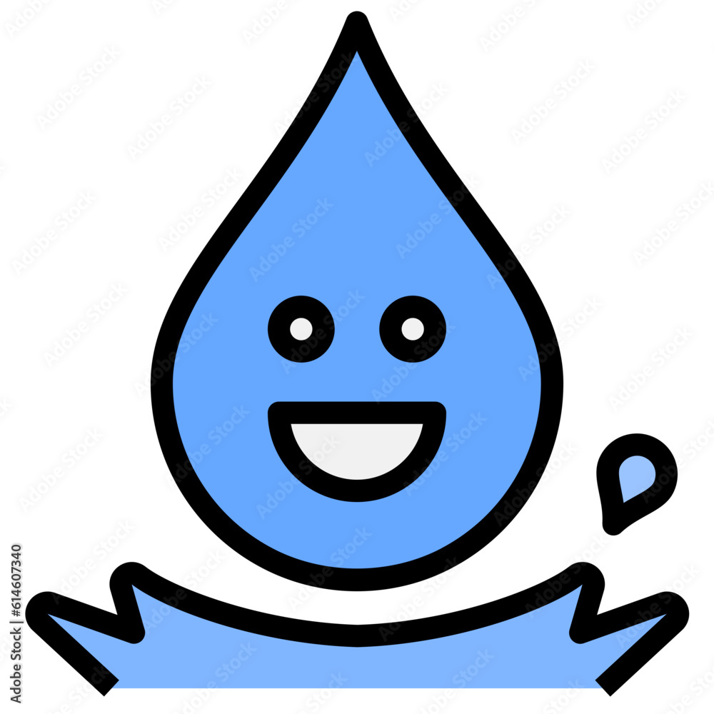 water filled outline style icon water filled outline style icon