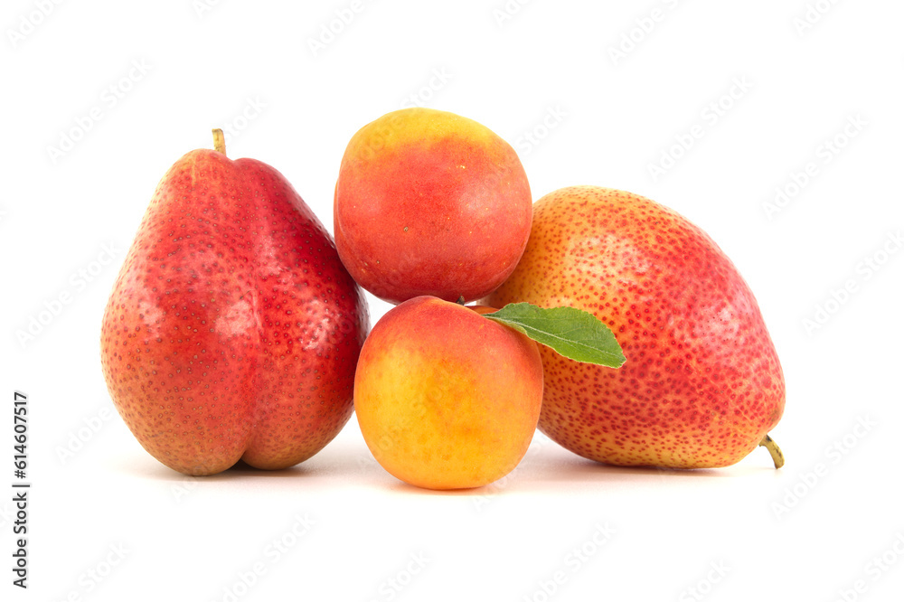 Fresh healthy fruits isolated on white background Fresh healthy fruits isolated on white background