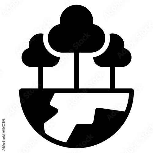 environment glyph style icon