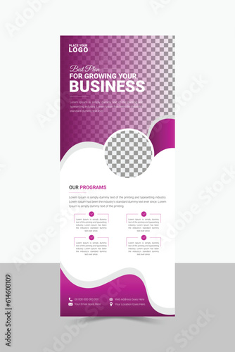 Modern Advertisement Business, Corporate Rollup Banner Design Template.