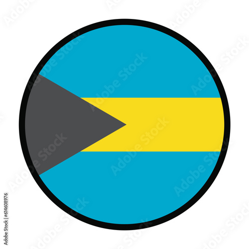 Round Bahamas flag, flat vector logo icon. Simple vector button flag of Bahamas. Free Download Round Bahamas flag, flat vector logo icon. Simple vector button flag of Bahamas. - GFXLoad