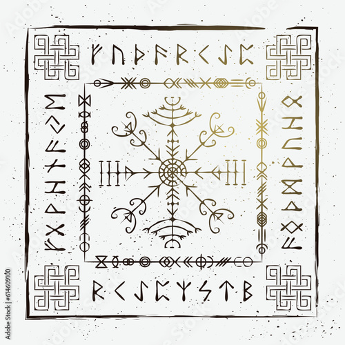 Vildismagn doodle bind rune frame
