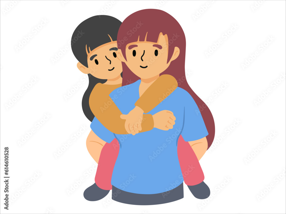 Hand drawn Mother holding child illustration
Hand drawn Mother holding child illustration