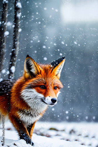 Red Fox Adventure in the Wintry Landscape