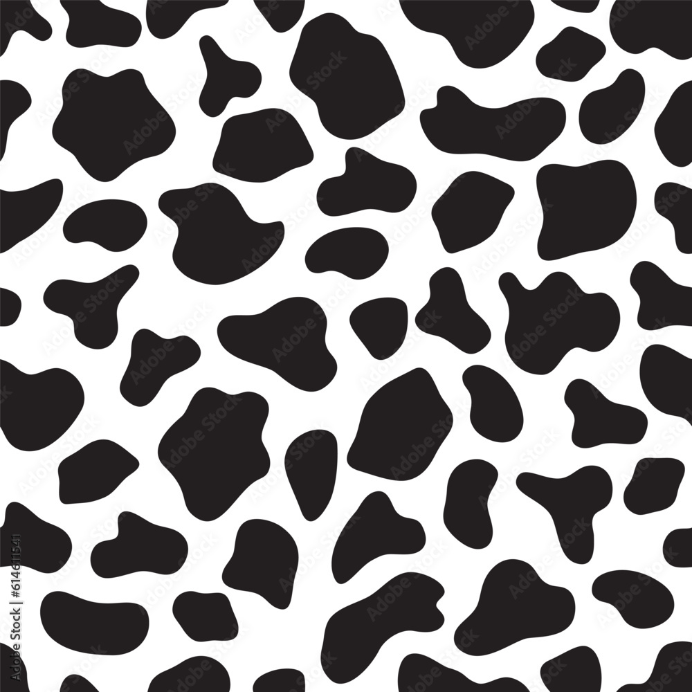 Seamless background with a Cow print pattern Seamless background with a Cow print pattern