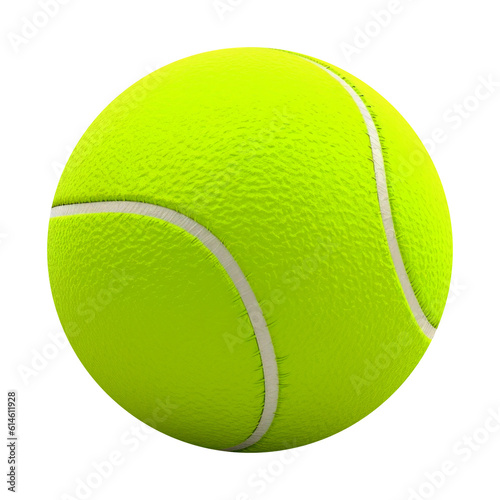 Tennis Ball Isolated on Transparent Background - Generative AI 