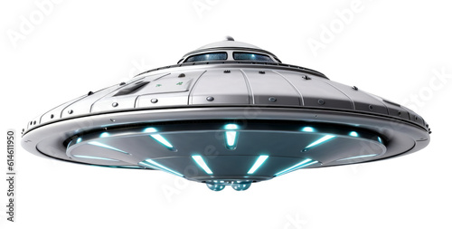UFO Unidentified Flying Object Isolated on Transparent Background - Generative AI
