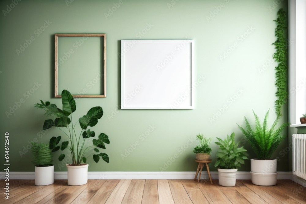 Fototapeta premium empty room with a frame