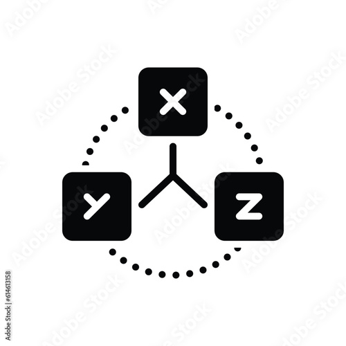 Black solid icon for coordinates 