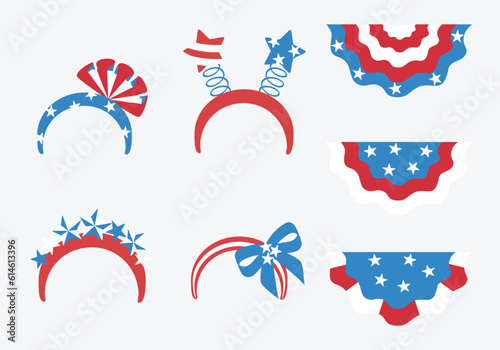 Fourth of July decoration and headband 