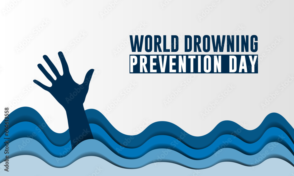 World Drowning Prevention Day July 25 Background vector Illustration World Drowning Prevention Day July 25 Background vector Illustration