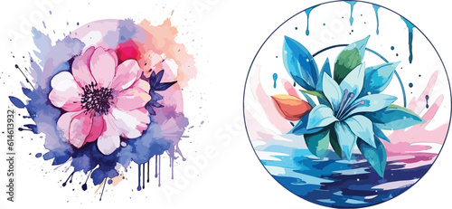 Captivating Watercolor Flower Logo