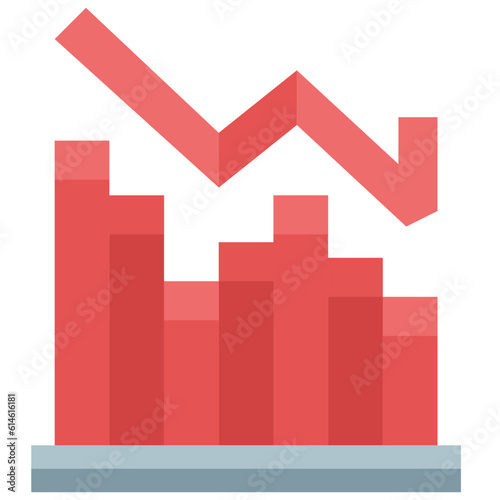 recession flat icon